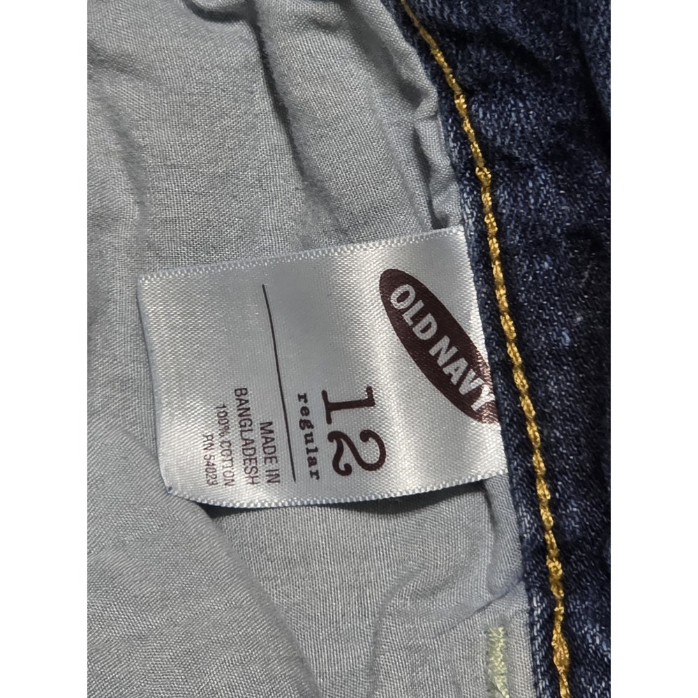 Old Navy Distressed Regular Straight Leg Jeans Size 12 - Picture 3 of 6